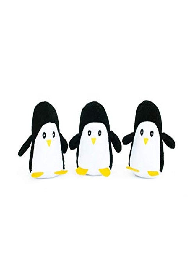 لعبة البطريق الصغيرة ZippyPaws ZP892 Miniz، عبوة من 3 قطع، تصدر صوتاً